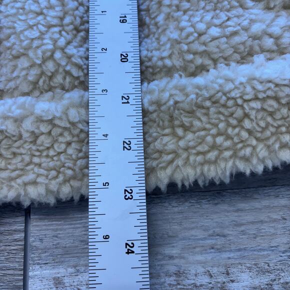 Levi's Premium Jacket Red Tab Cream Womens L Sherpa Fleece Deep Pile Trucker - Picture 4 of 10